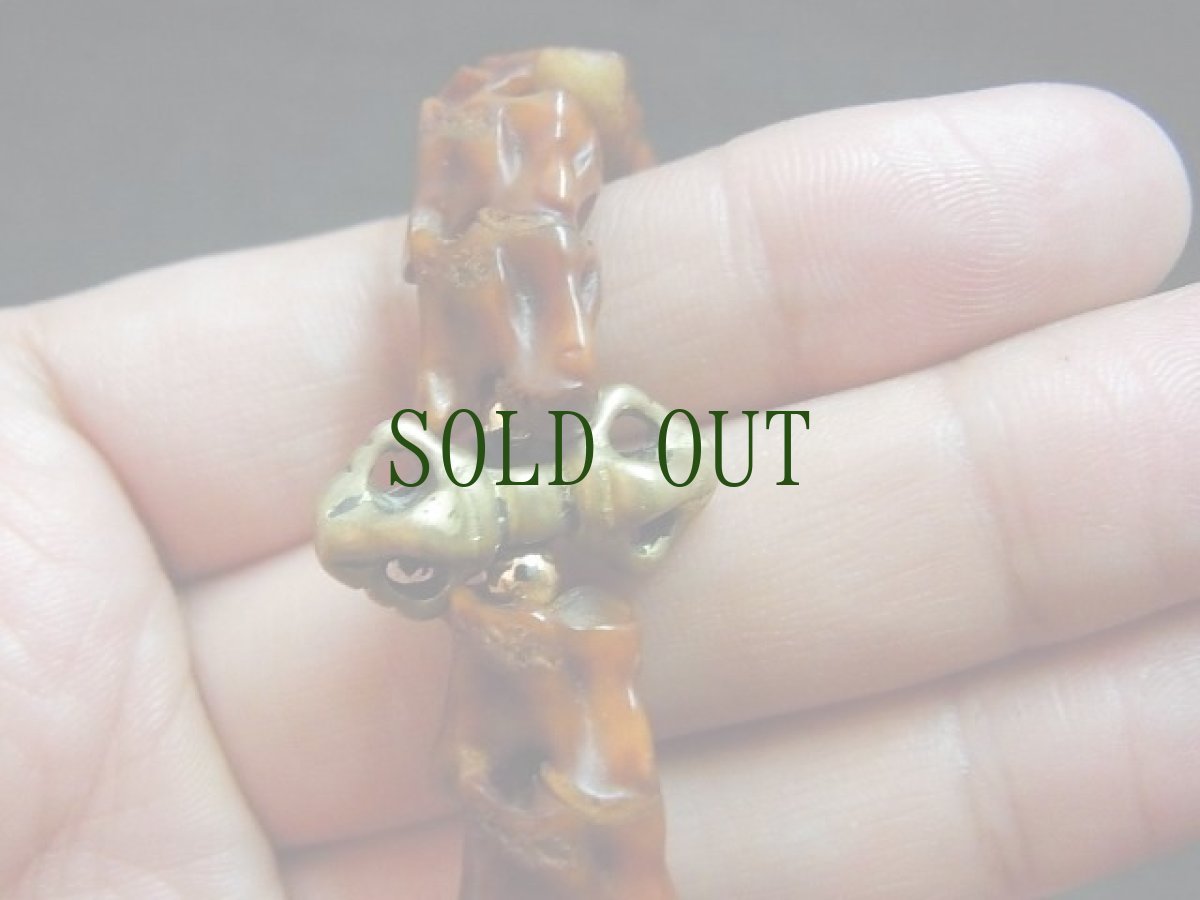 画像7: チベット　ドルジェ（金剛杵）と蛇骨のブレスレット (7)