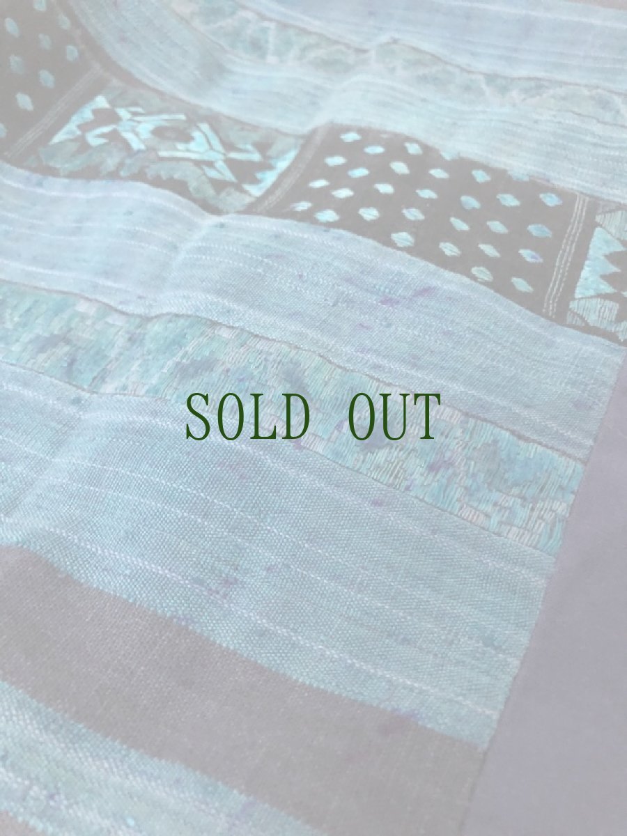 画像3: 貴州黄平苗族（huan ping miao）絹糸刺繍古裂（アンティーク・33×220cm） (3)