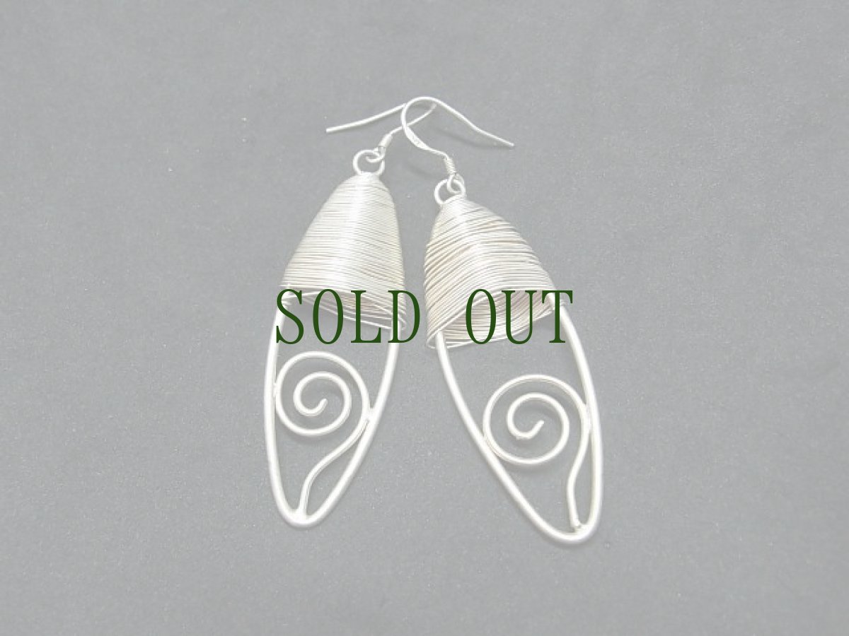 画像2: 貴州苗族（ミャオ族）のシルバーピアス(ミャオ銀) (2)