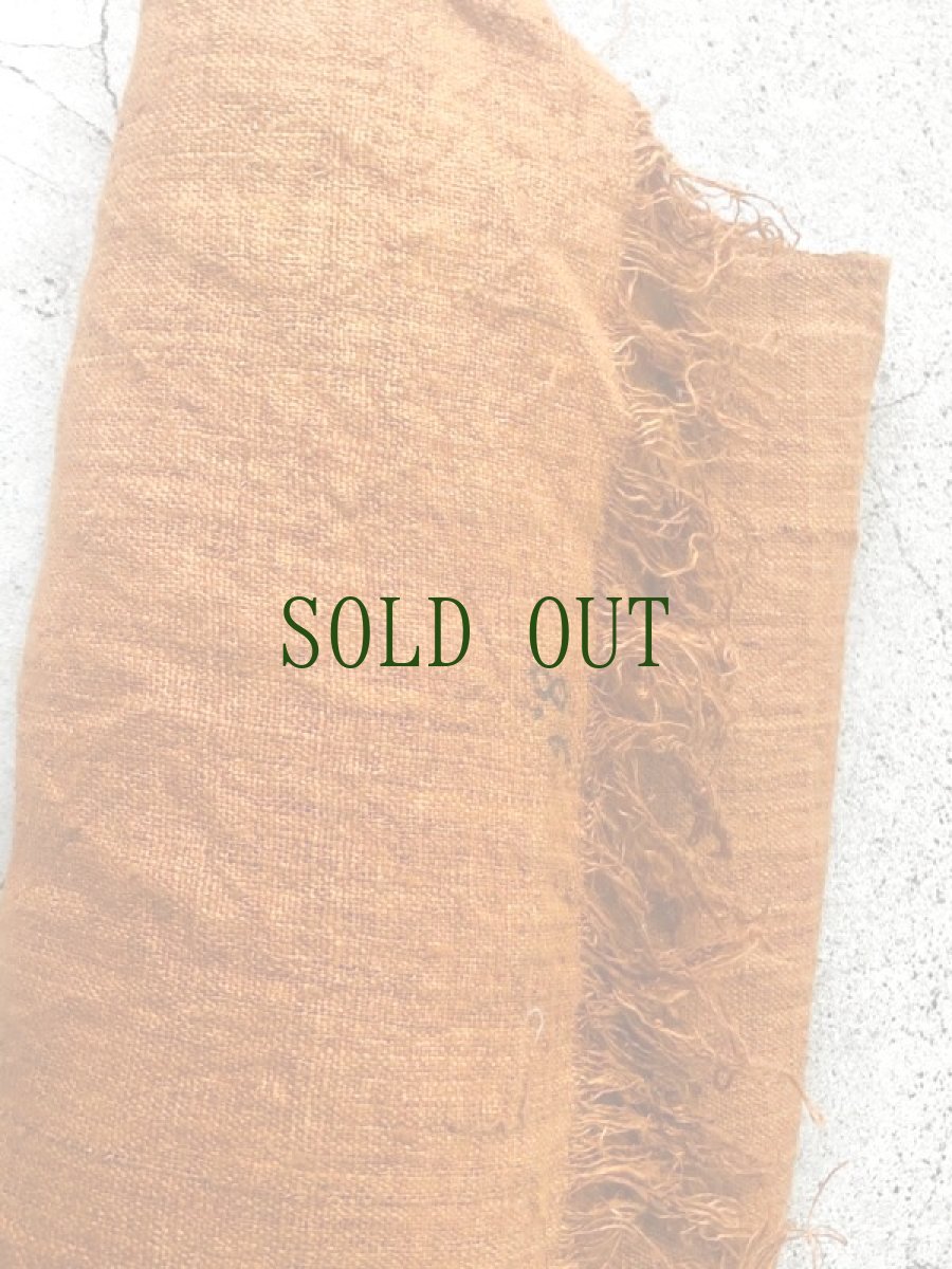 画像5: 貴州省ミャオ族　柿渋染め　手紬手織り苧麻　反物　（36ｃｍ×8,5ｍ）　ビンテージ (5)