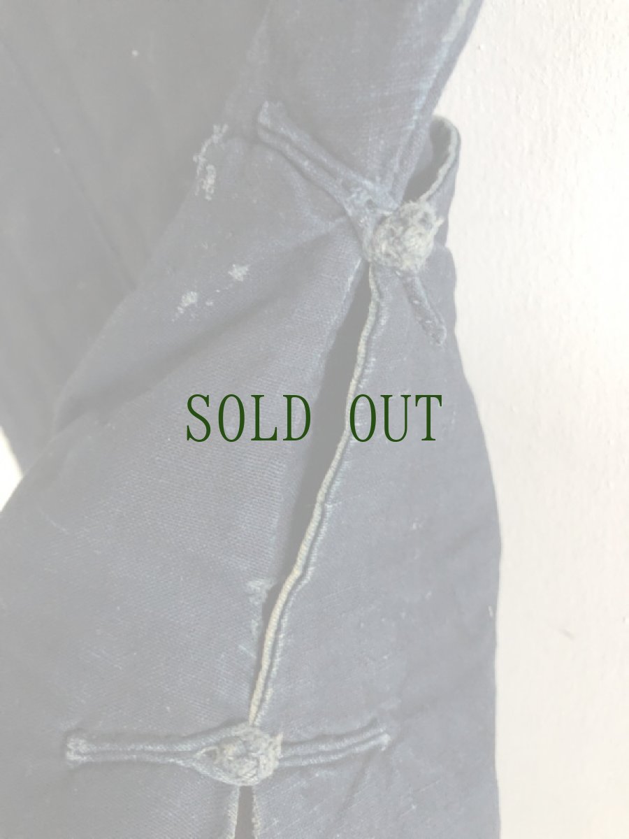 画像9: 貴州省　 布依族（プイ）本藍染木綿　ジャケット（アンティーク・生地厚め） (9)