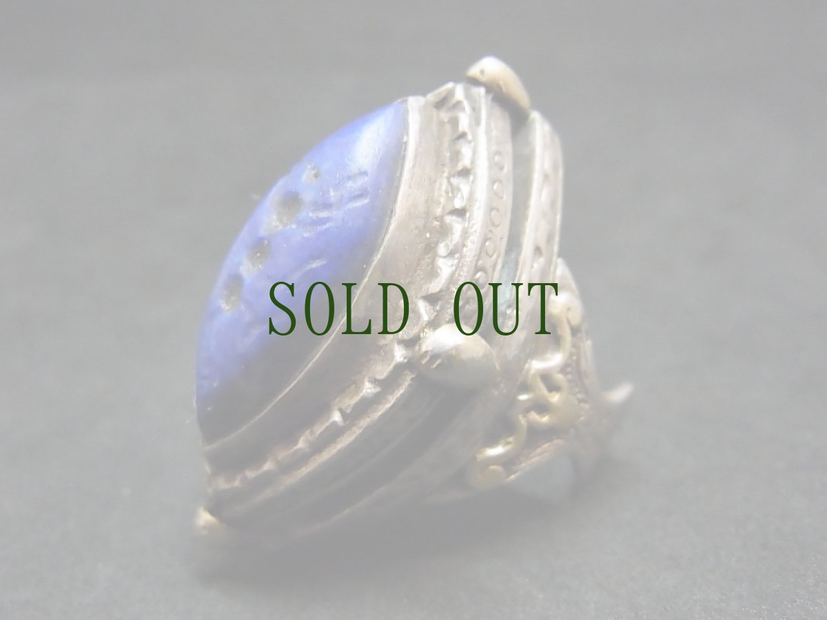 画像2: ペルシャ インタリオ シルバーリング (ラピスラズリ) (2)