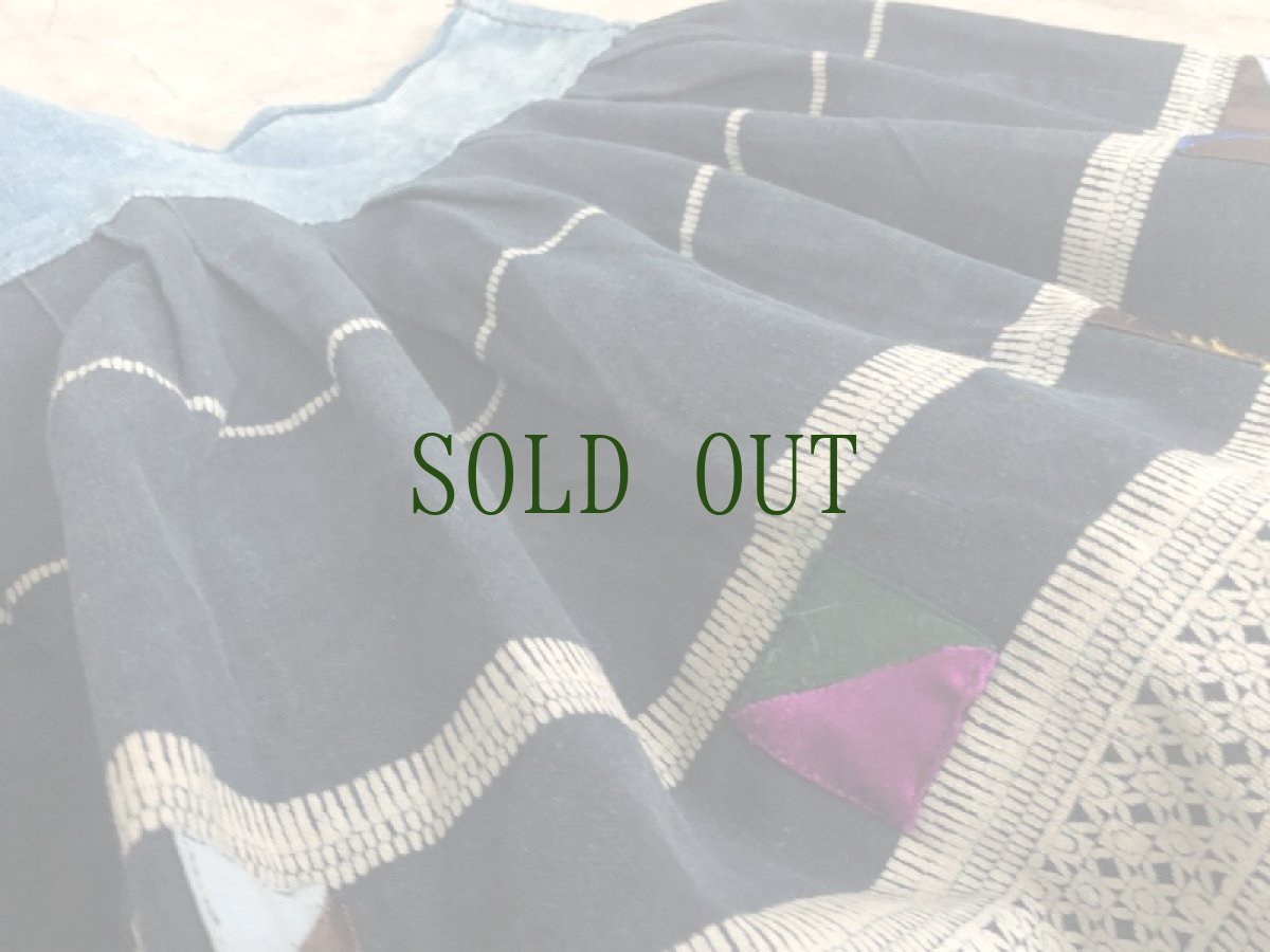 画像8: 雲南省麻栗坡县彝族（イ族）本藍染綿麻製（YI people’s traditional skirt） (8)