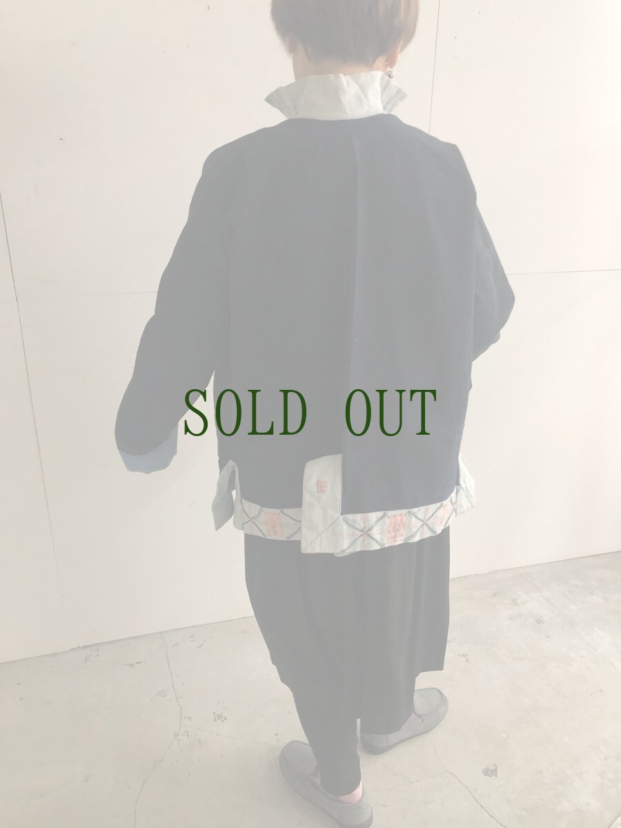 画像15: 広西省白裤瑶族（ヤオ支族）メンズジャケット（ビンテージ）木綿・藍染  (15)