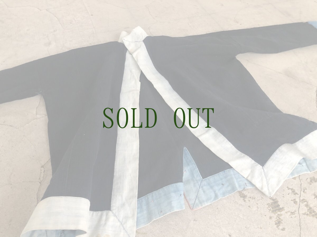 画像10: 広西省白裤瑶族（ヤオ支族）メンズジャケット（ビンテージ）木綿・藍染  (10)