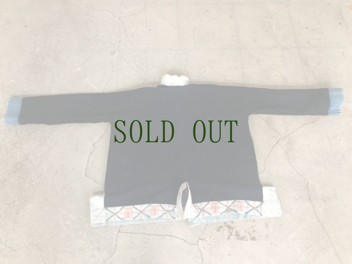 画像12: 広西省白裤瑶族（ヤオ支族）メンズジャケット（ビンテージ）木綿・藍染  (12)