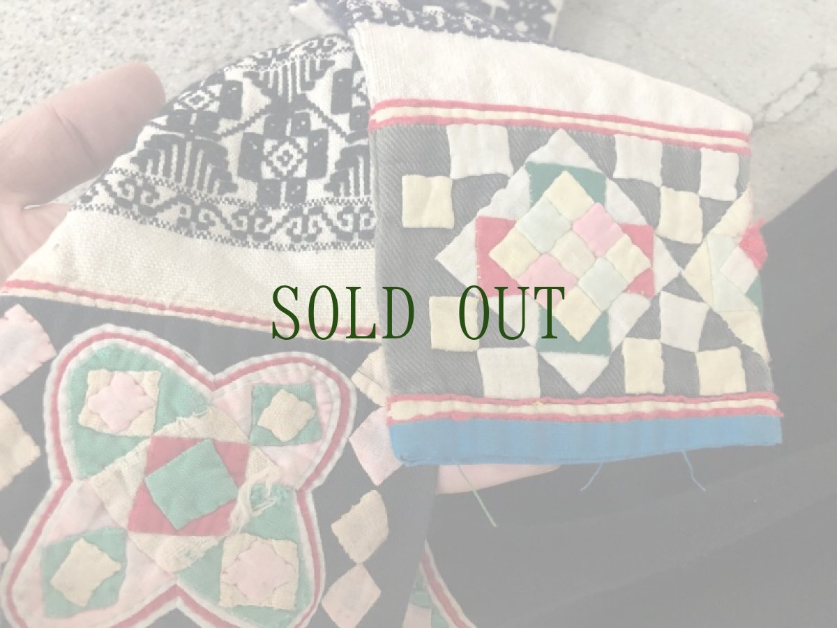 画像11: 貴州省卒節地区苗族(bi jie miao people）前掛け兼ケープ(おんぶ布)　背帯　 (11)