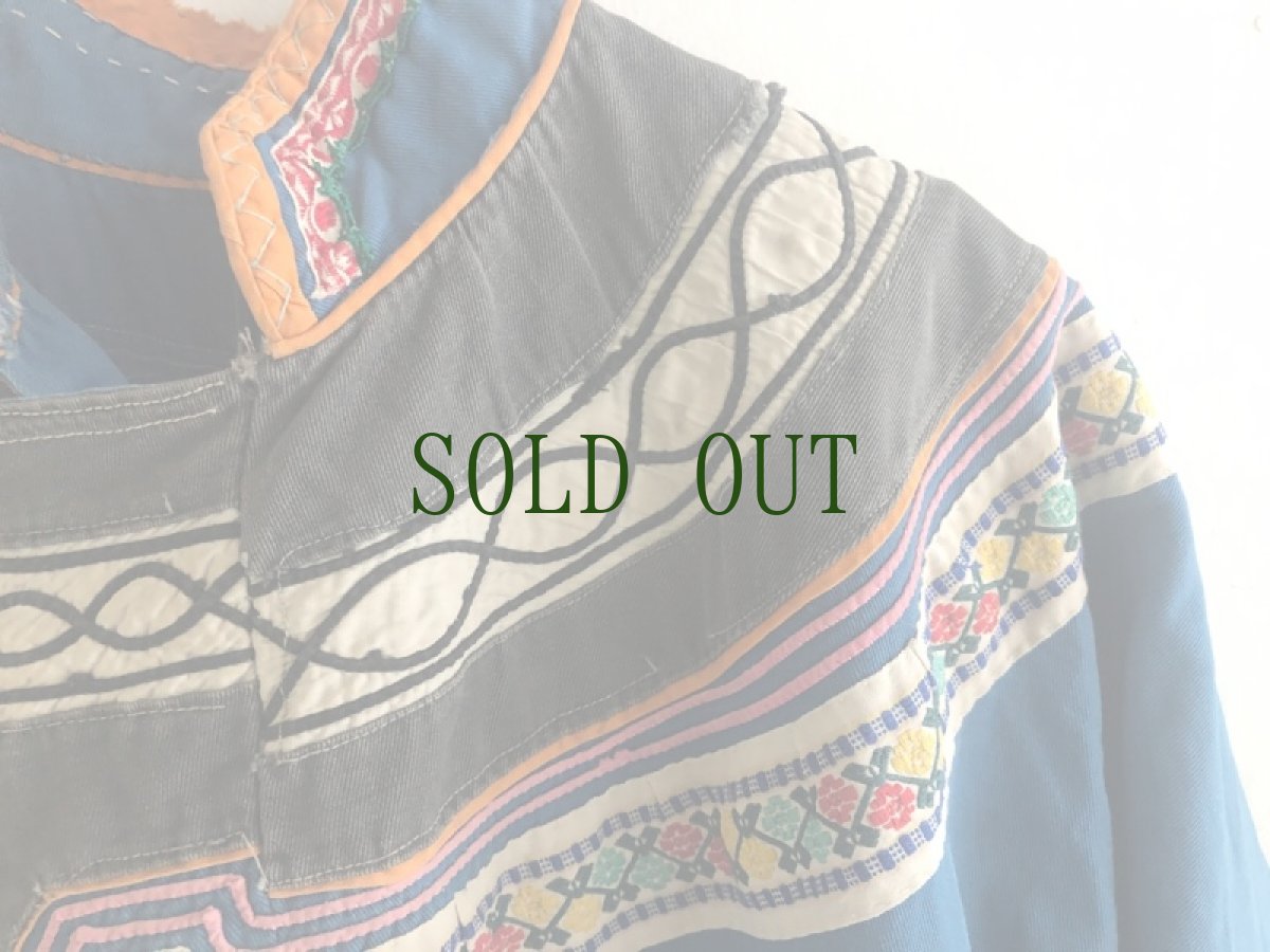 画像4: 貴州省毕节彝族（bi jie  YI people’s traditional clothing）木綿（ビンテージ） (4)