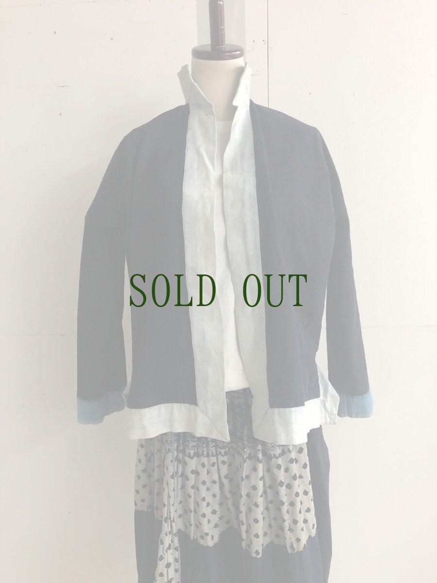 画像17: 広西省白裤瑶族（ヤオ支族）メンズジャケット（ビンテージ）木綿・藍染  (17)