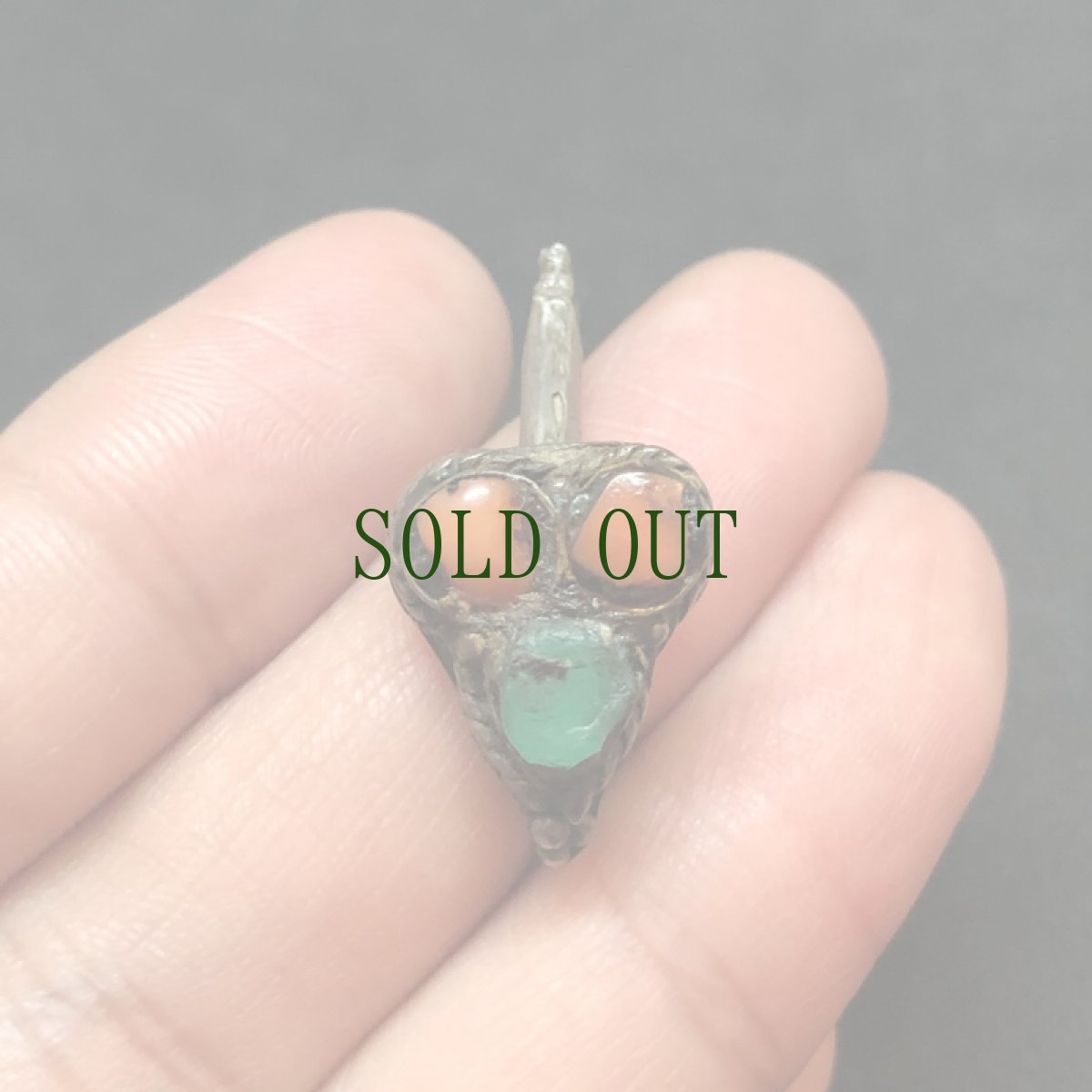 画像4: チベタンアンティーク・装身具　（銀製耳飾り・リング) (4)