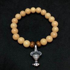 画像2: 菩提根とチベット数珠飾り(マーカー)のブレスレット　 (2)