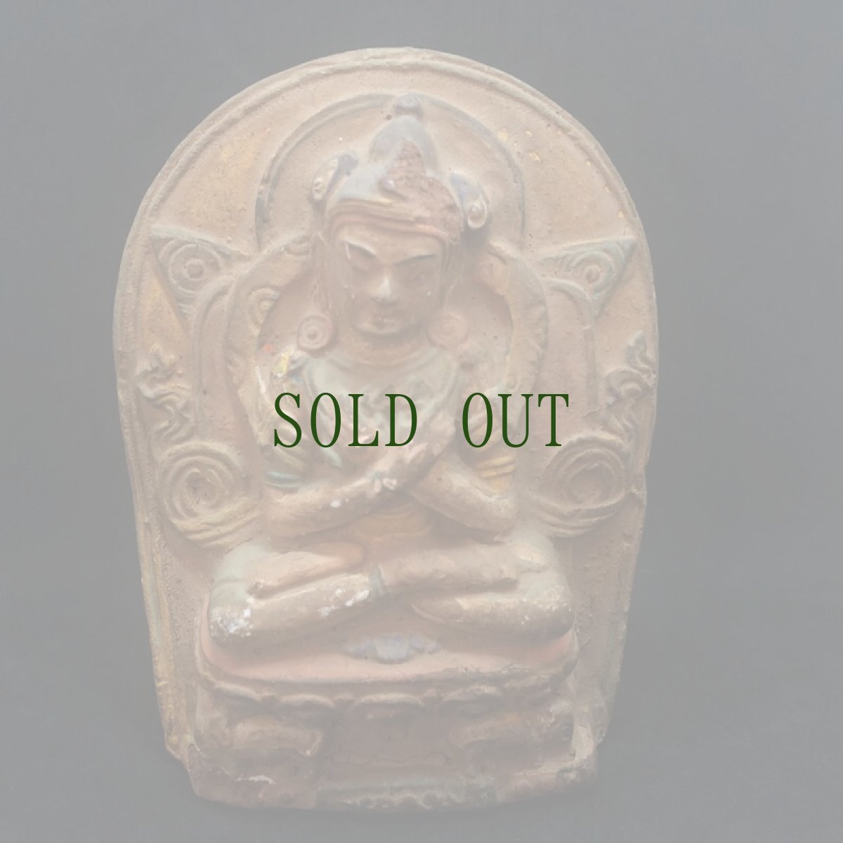 画像2: 執金剛（ドルジェ・チャン、金剛ウンカラ）のツァツァ仏　(チベットの磚仏)　アンティーク (2)