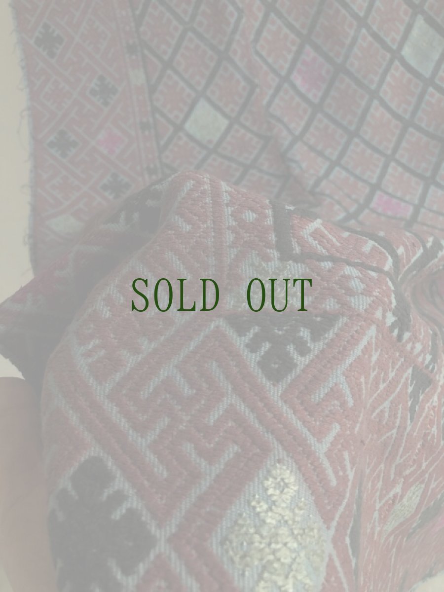 画像10: 貴州省壮族(チワン族) 織り布 木綿・草木染 (アンティーク) (10)