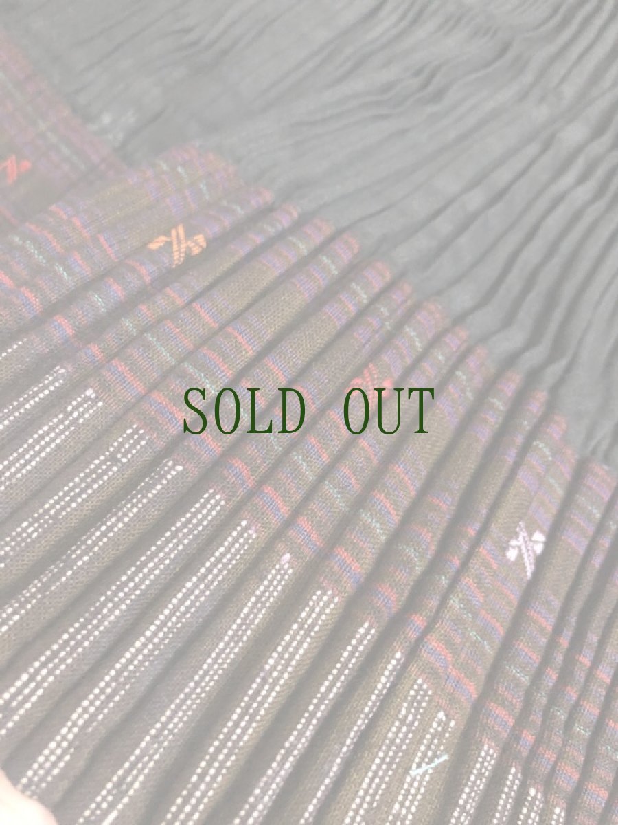 画像15: 貴州省黄平苗族(ミャオ族)　木綿プリーツ巻きスカート（草木染）ビンテージ　 (15)