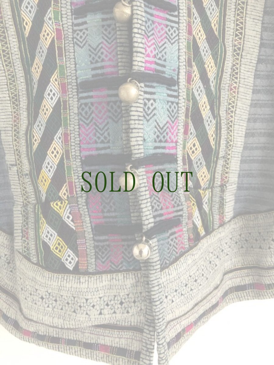 画像6: 雲南省麻栗坡县彝族（イ族）本藍染綿麻製（YI people’s traditional jacket） (6)