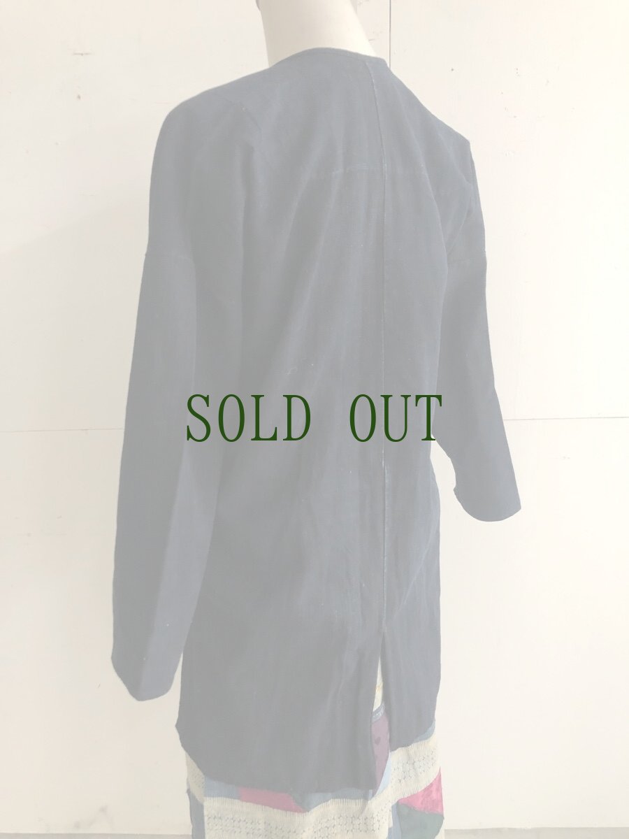 画像10: 雲南省金平県瑶族（jing ping yao）ヤオ族藍染ジャケット（綿麻製・ユニセックス）ビンテージ (10)