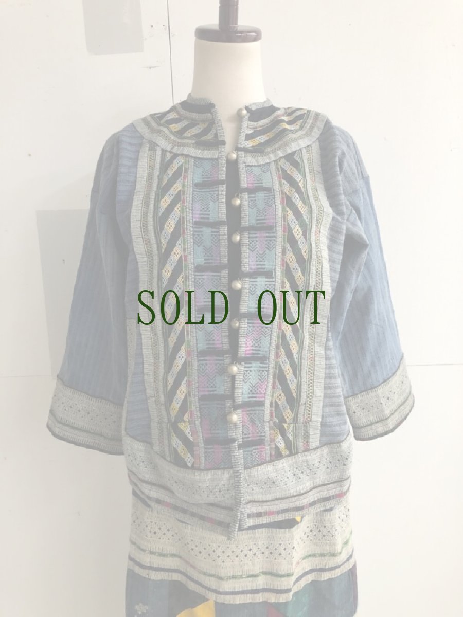 画像3: 雲南省麻栗坡县彝族（イ族）本藍染綿麻製（YI people’s traditional jacket） (3)