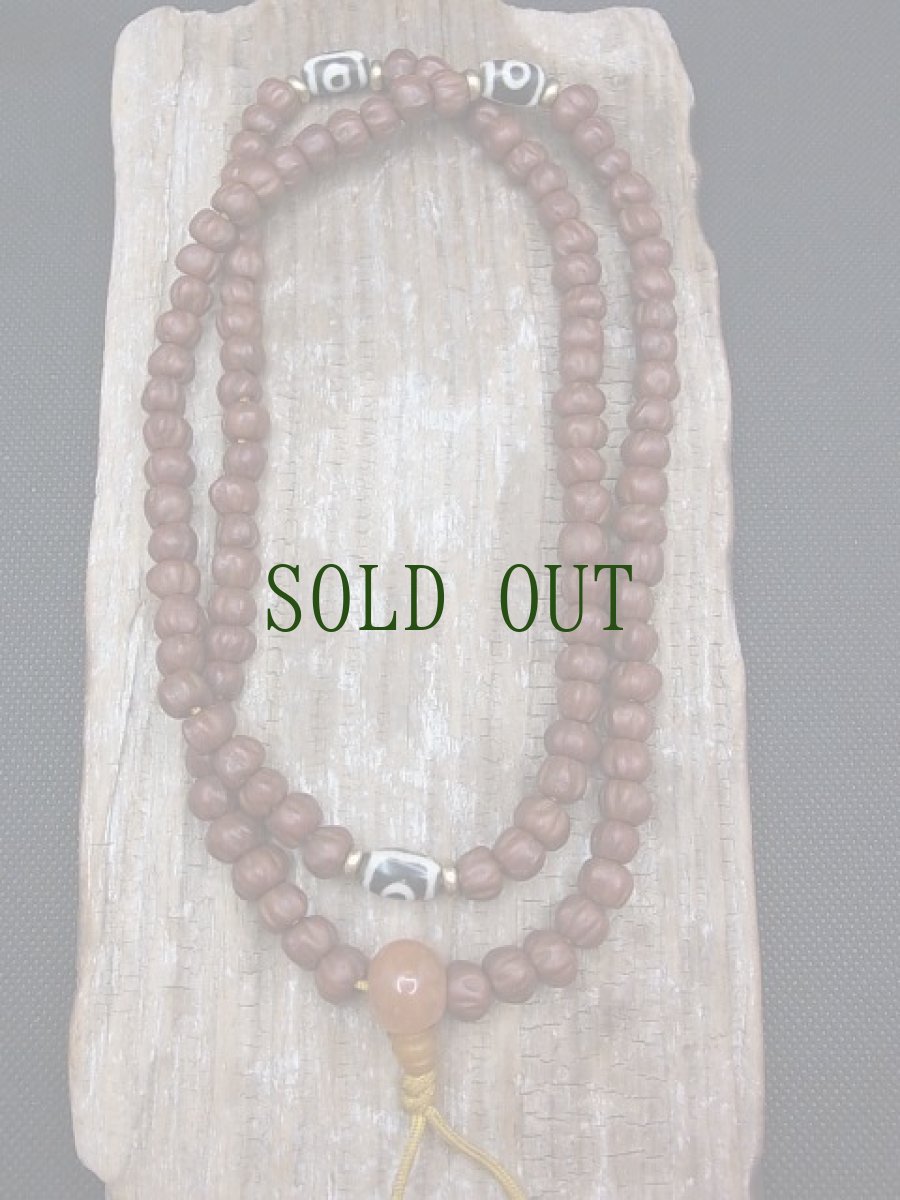 画像2: 老百香子菩提樹の御数珠　(antique tibetan mala bai xiang zi)　 (2)