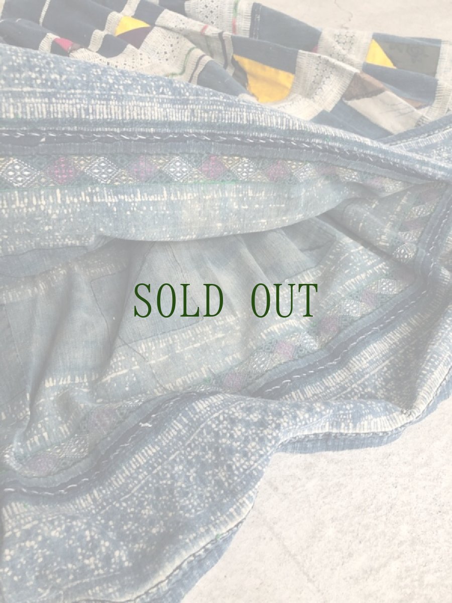 画像8: 雲南省麻栗坡县彝族（イ族）本藍染木綿製（YI people’s traditional skirt） (8)