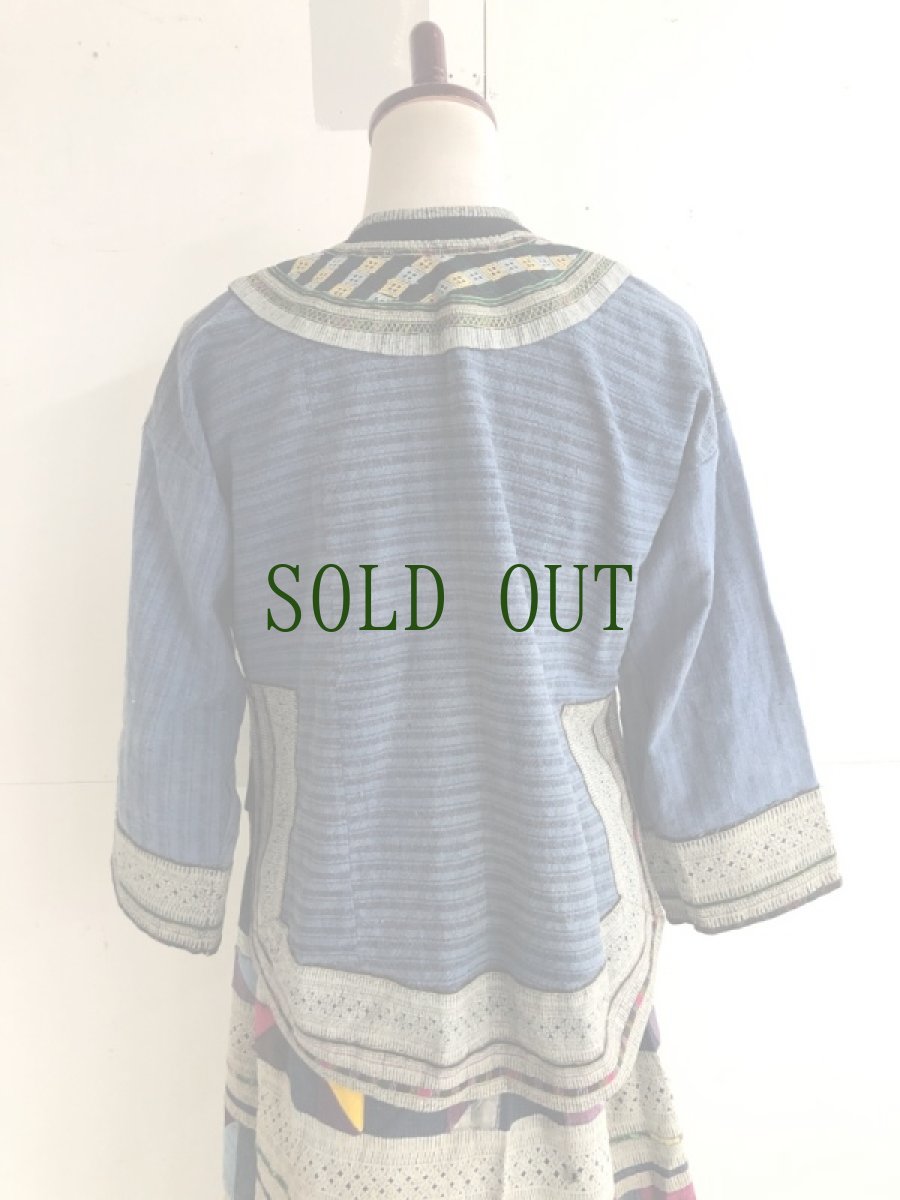 画像5: 雲南省麻栗坡县彝族（イ族）本藍染綿麻製（YI people’s traditional jacket） (5)