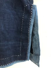 画像6: 本藍染ロング丈ジャケット　（貴州省ミャオ族　手紬手織り木綿）ドロップショルダー　 (6)