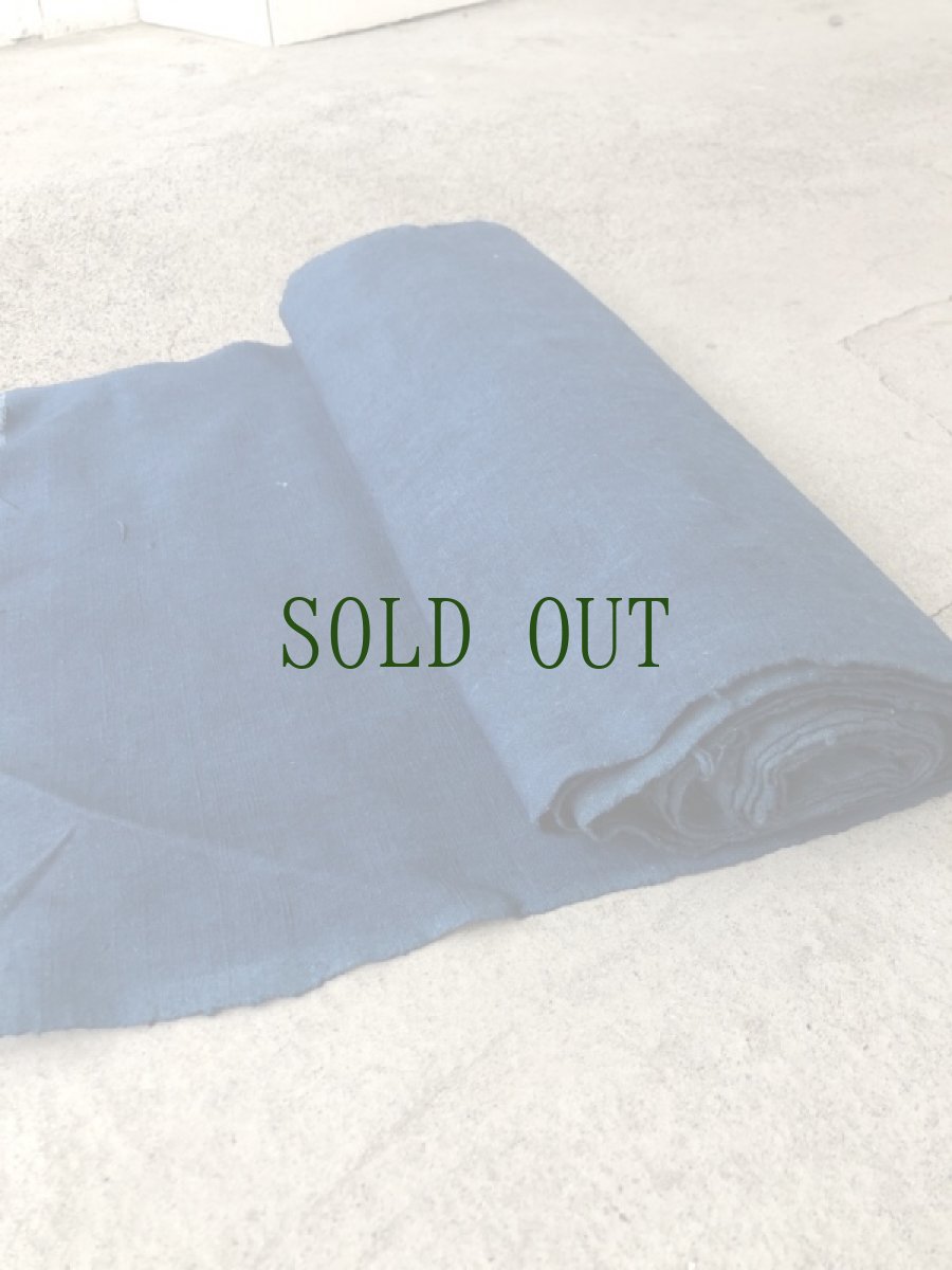 画像1: 貴州省ミャオ族　本藍染　手紬手織り木綿　反物　（約40cm×6m）　 (1)