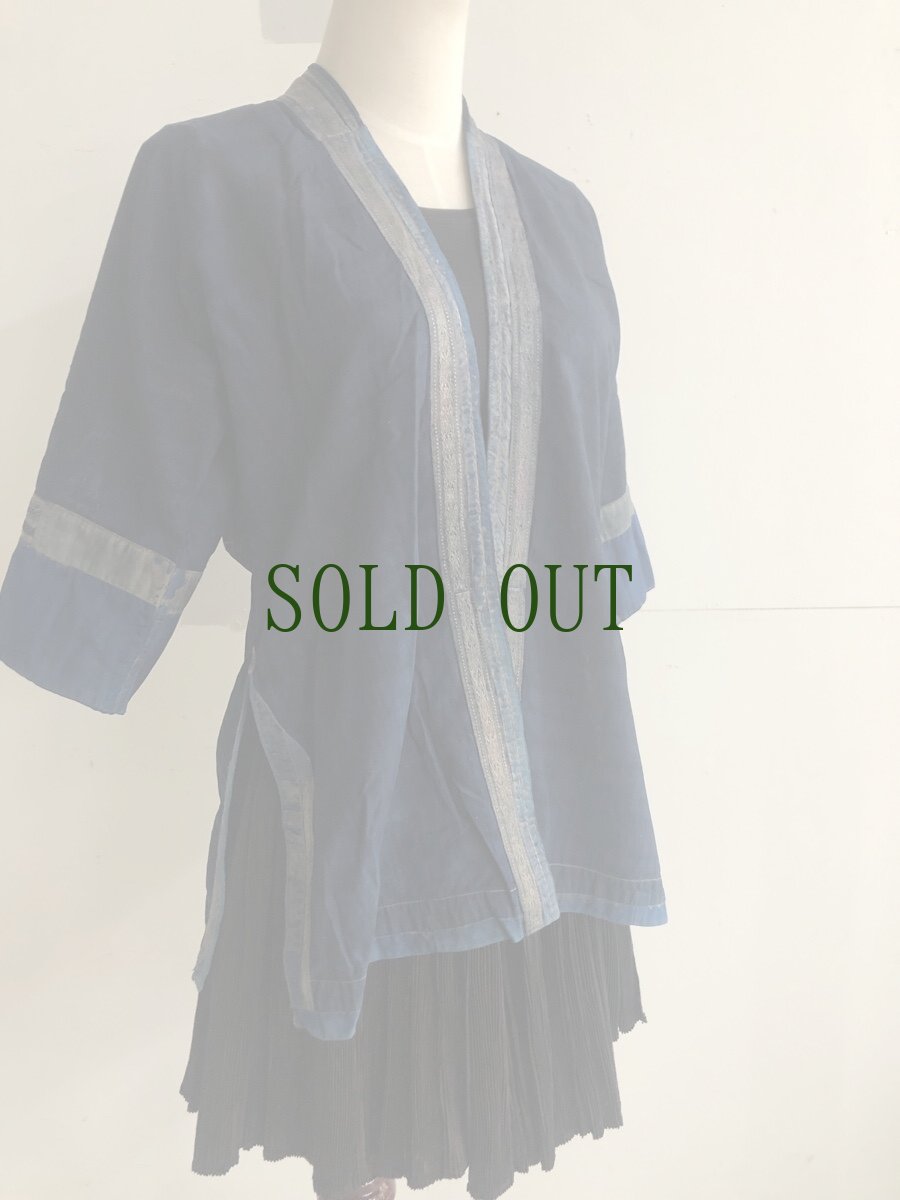 画像3: 貴州省 雷山侗族 （トン族）　木綿・藍染 ジャケット　（アンティーク） (3)