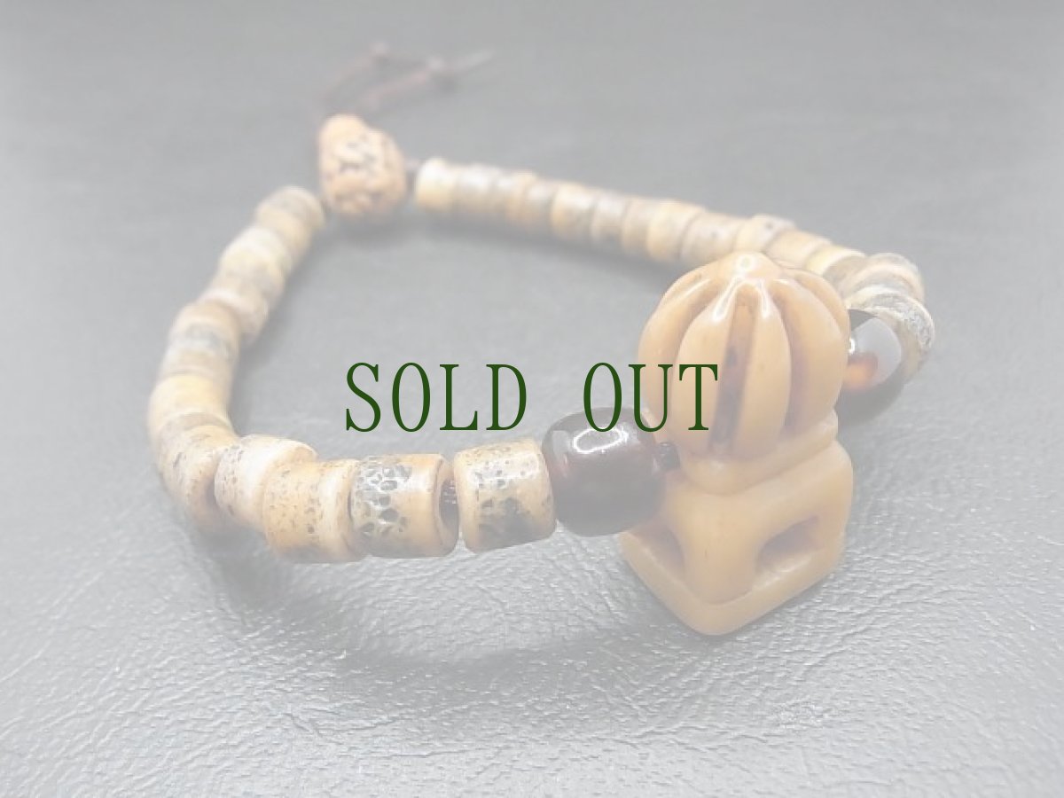 画像2: カパラ珠と金剛鈴型卍印の念珠ブレスレット　(チベタンKapala ) ཀ་པ་ལ　 (2)