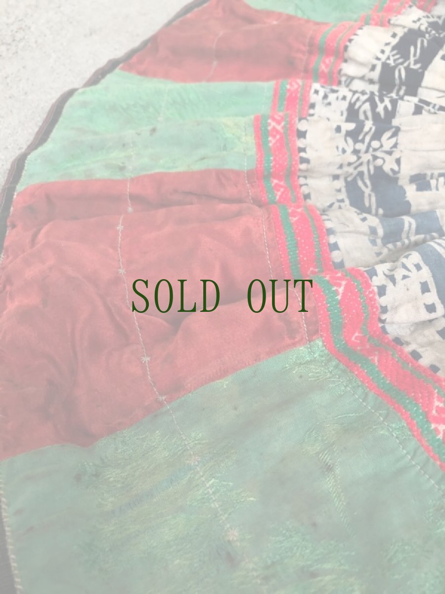 画像8: 広西壮族自治区・瑶族（ヤオ族）　藍染・プリーツ巻きスカート　（ビンテージ）　 (8)