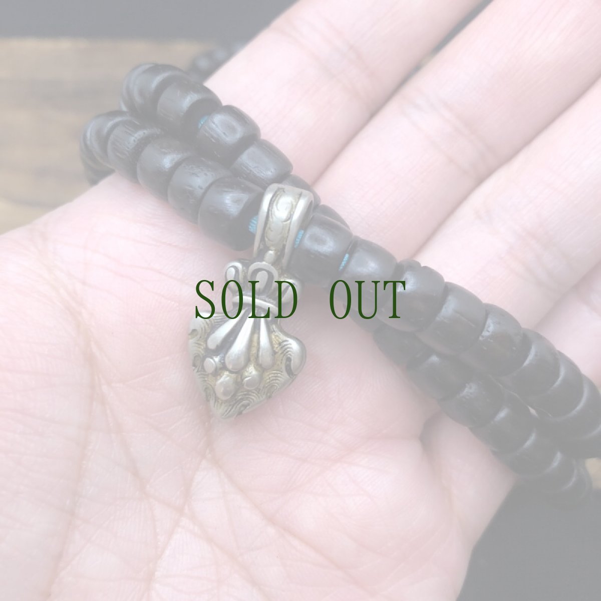 画像8: チベット・老紫檀の念珠とマーカー（tibetan old rosewood mala with marker） (8)