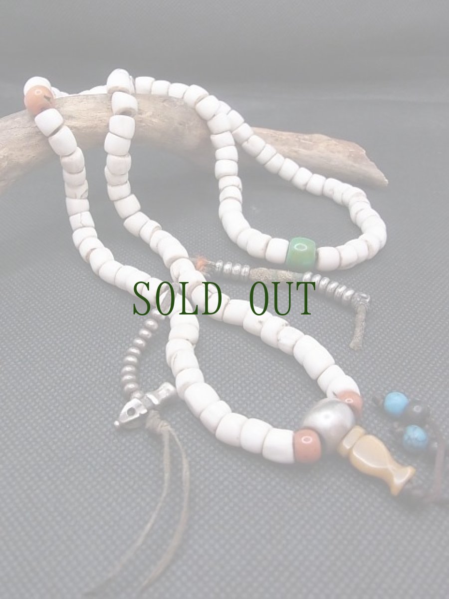 画像2: シャンカのお数珠　（七宝(saptaratna)　チベタンＭＡＬＡ）　アンティーク (2)