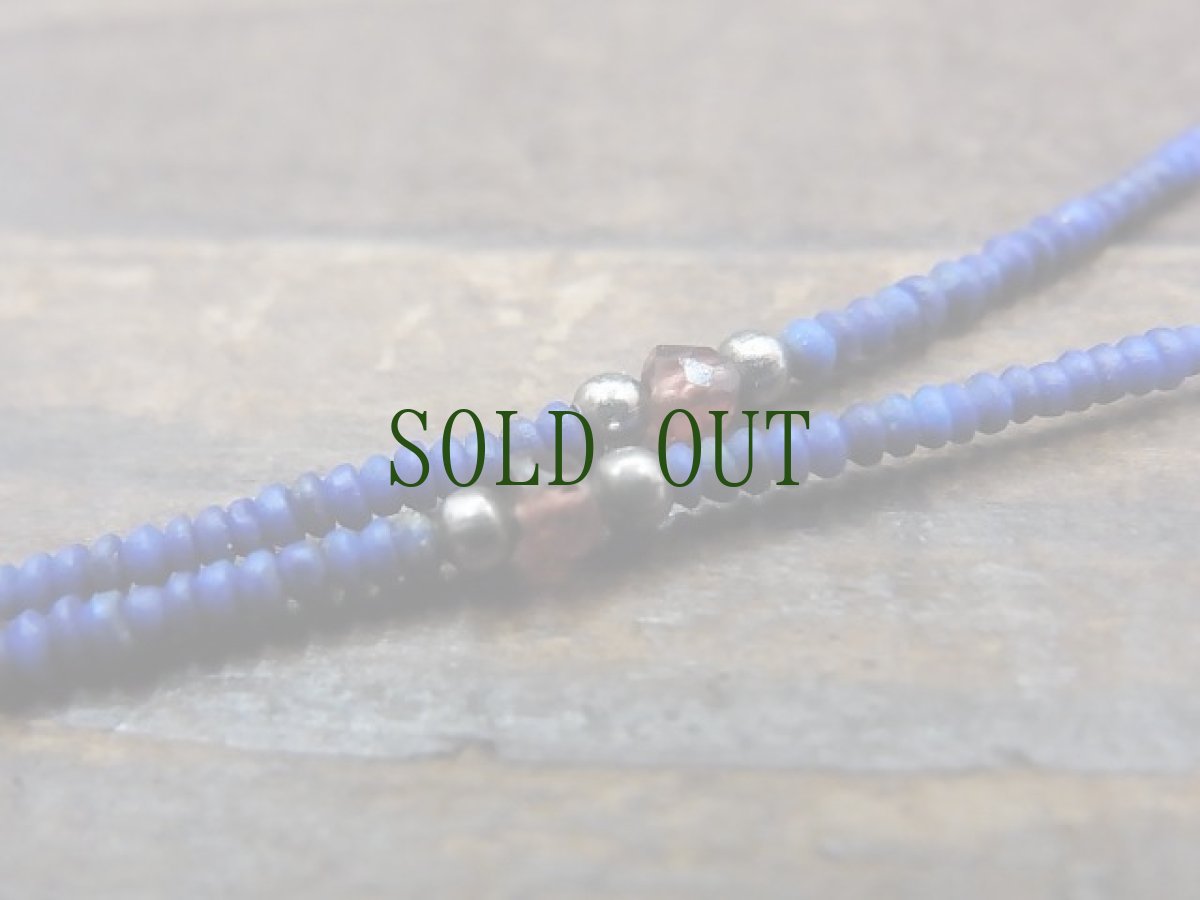 画像4: 古代ローマングラス（銀化ガラス）とラピスラズリのネックレス (4)