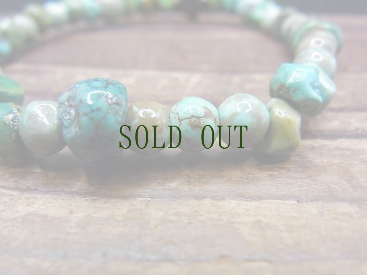 画像7: チベタン天然ターコイズ(yu)とエンドレスノットのブレスレット 　（tibetan natural turquoise）  (7)