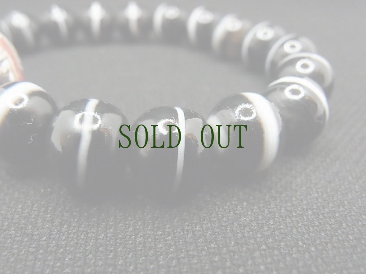 画像5: 古代トンボ玉（モザイク玉）とチベット薬師珠（ヴァイシャジャグル）のブレスレット）　 (5)