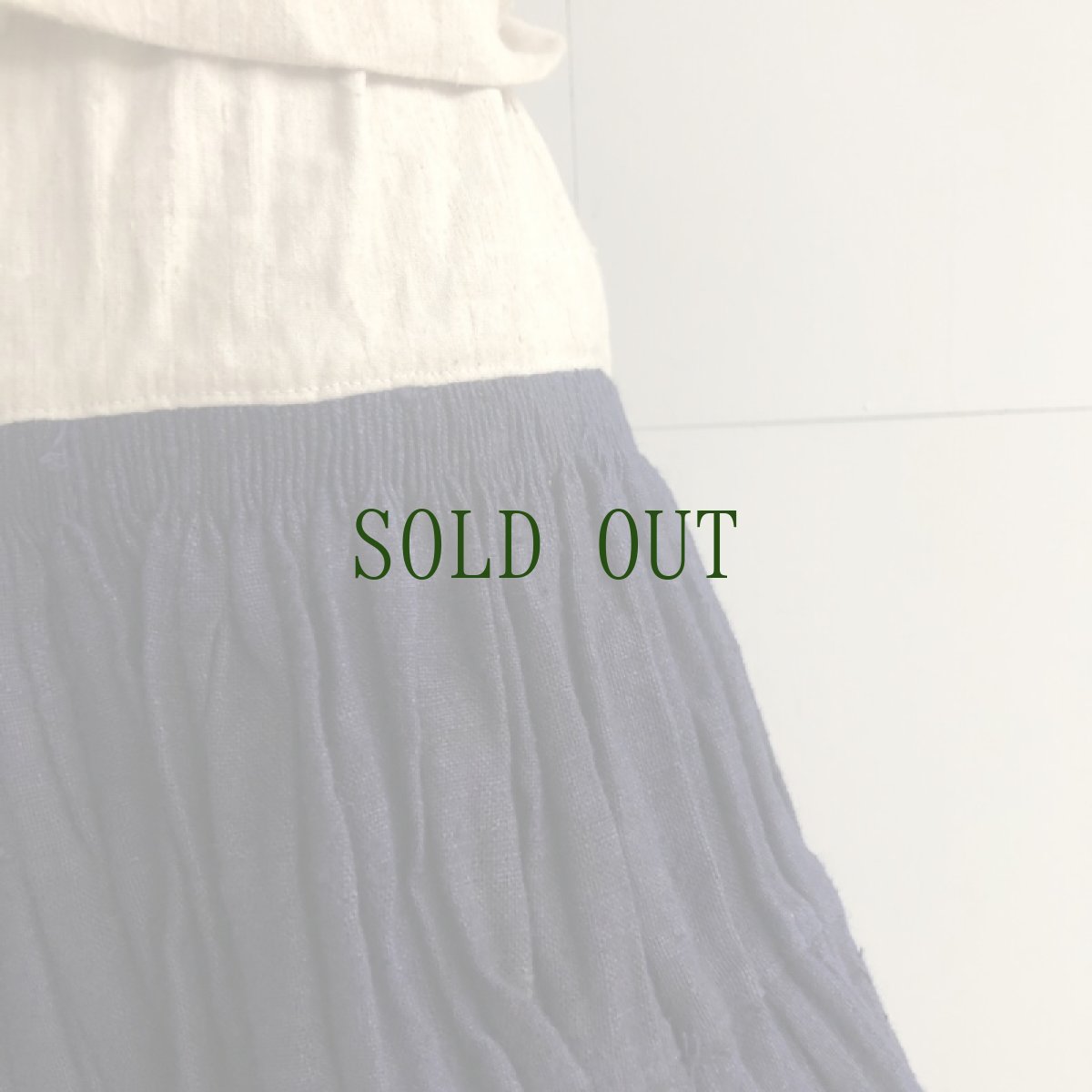 画像3: 雲南省苗族（貴州省黔西南）　藍染麻製　プリーツ巻きスカート　（ビンテージ） (3)