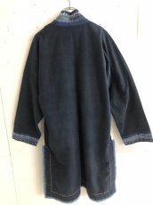 画像5: 本藍染ロング丈ジャケット　（貴州省ミャオ族・トン族　手紬手織り木綿）ドロップショルダー　 (5)