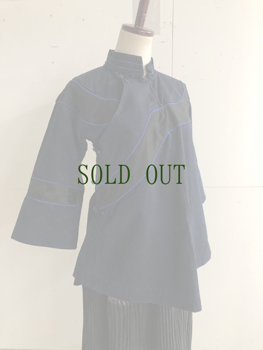 画像3: 貴州省 黔東周辺ミャオ族 　木綿・藍染 上衣（ビンテージ）　 (3)