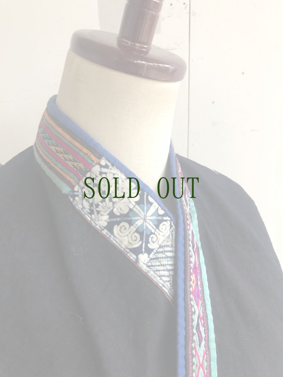 画像5: 貴州省布依族(プイ族) 刺繍・ろうけつ・藍染め 木綿ジャケット(ビンテージ) (5)