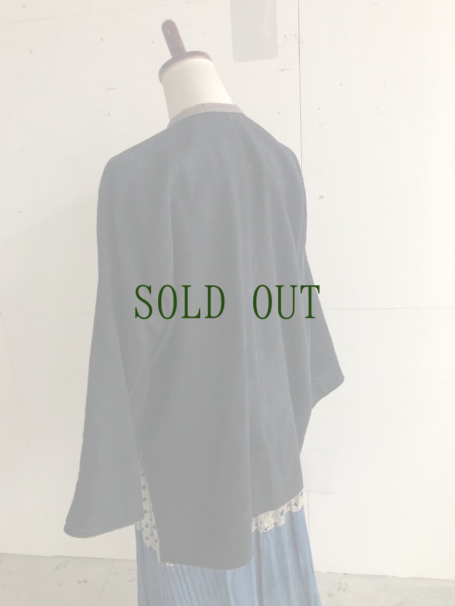 画像9: 雲南省金平県瑶族（jing ping yao）ヤオ族藍染ジャケット（綿麻製・ユニセックス）ビンテージ (9)