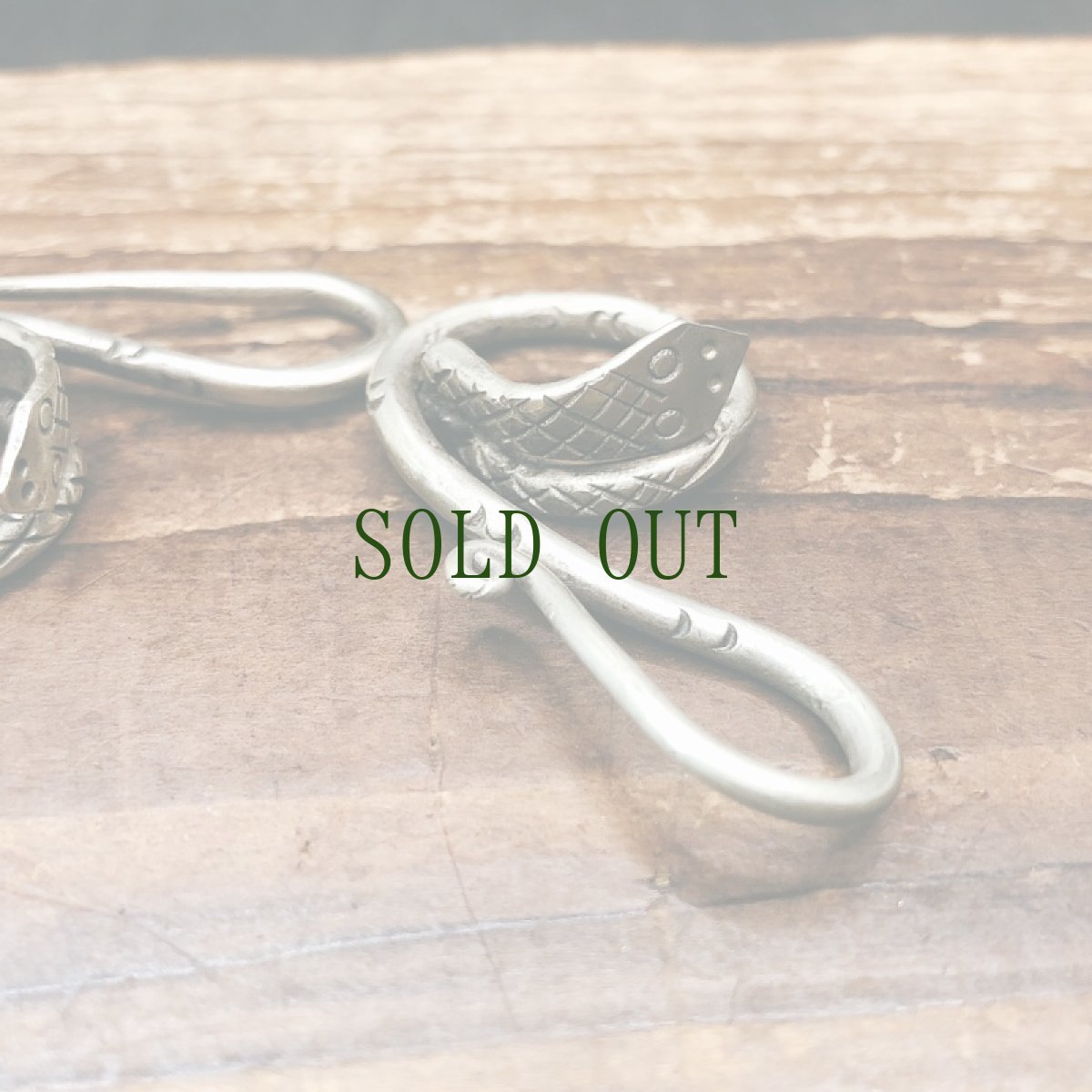 画像6: 貴州苗族（ミャオ族）のシルバーピアス(苗銀)　蛇 (6)