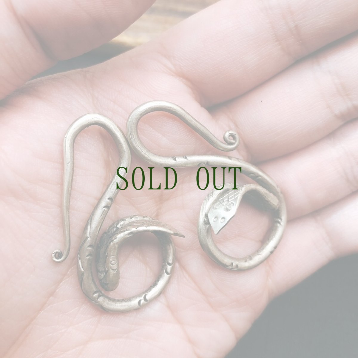 画像7: 貴州苗族（ミャオ族）のシルバーピアス(苗銀)　蛇 (7)