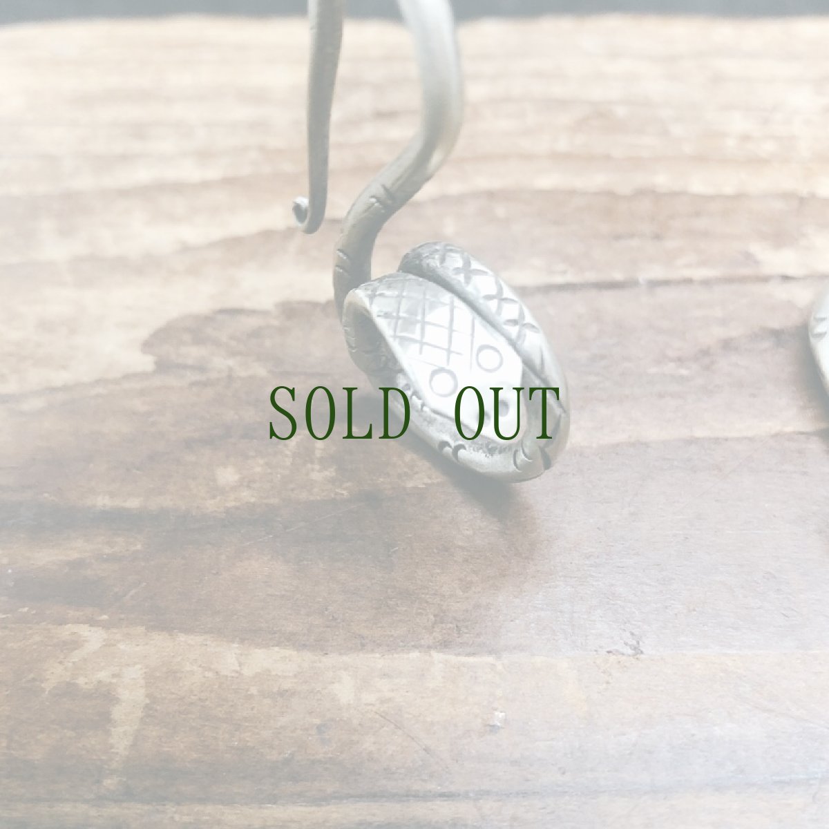 画像5: 貴州苗族（ミャオ族）のシルバーピアス(苗銀)　蛇 (5)