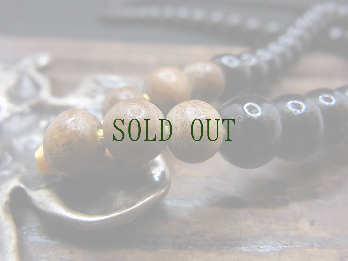 画像10: トクチャ(天鉄・Thogchags)　霊鳥キュンと椰子珠、沈香珠の首飾り (10)