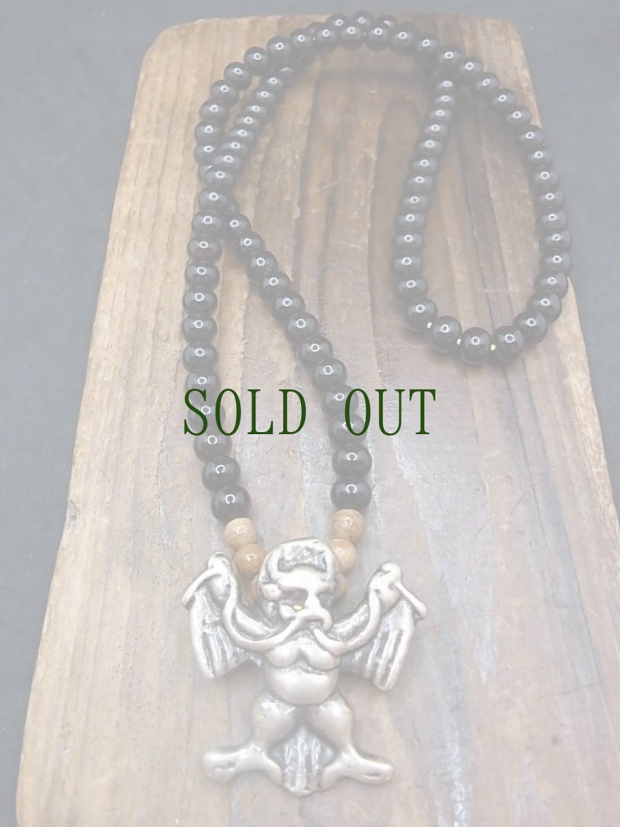 画像4: トクチャ(天鉄・Thogchags)　霊鳥キュンと椰子珠、沈香珠の首飾り (4)