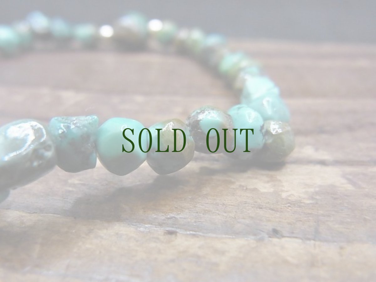 画像6: チベタン天然ターコイズ(yu)のブレスレット 　（tibetan natural turquoise）  (6)