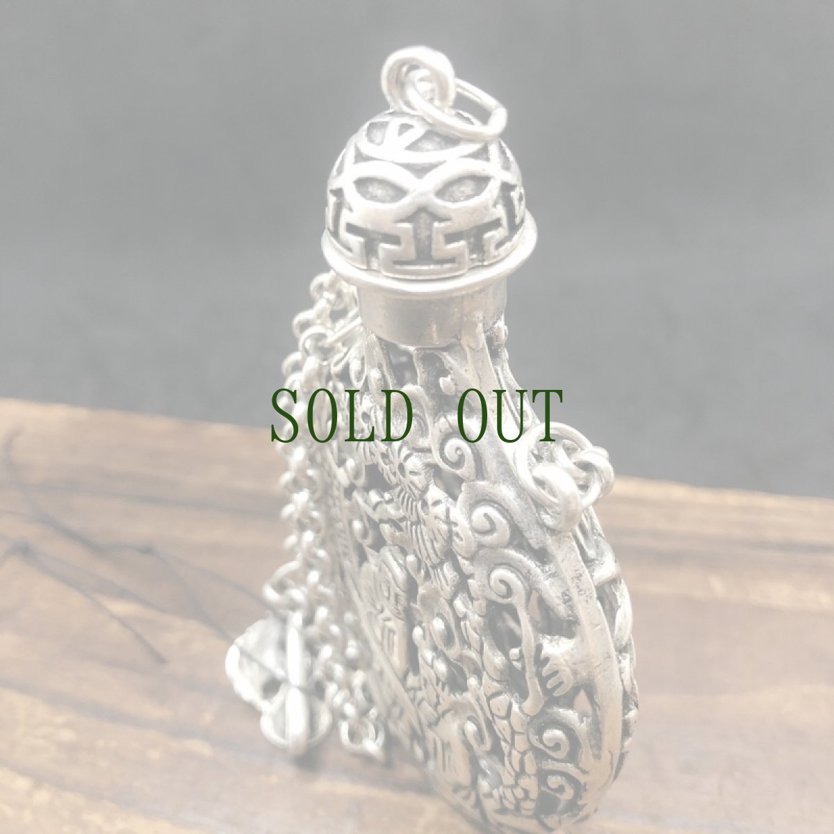 画像6: 貴州省ミャオ族の鼻煙壺型ペンダントトップ（苗銀)　 (6)