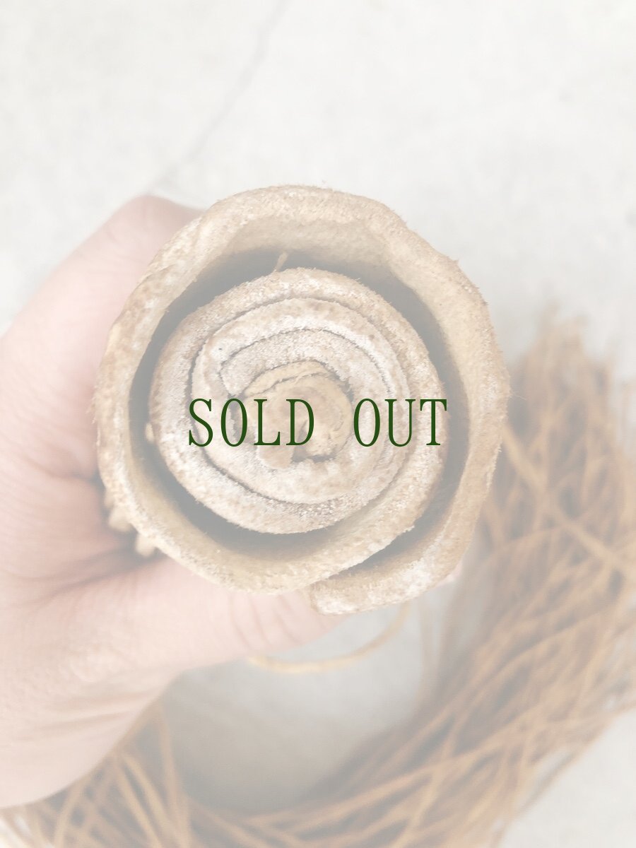 画像5: チベット　ヤクの革紐　1本売り（切り売り）　うす茶色 (5)