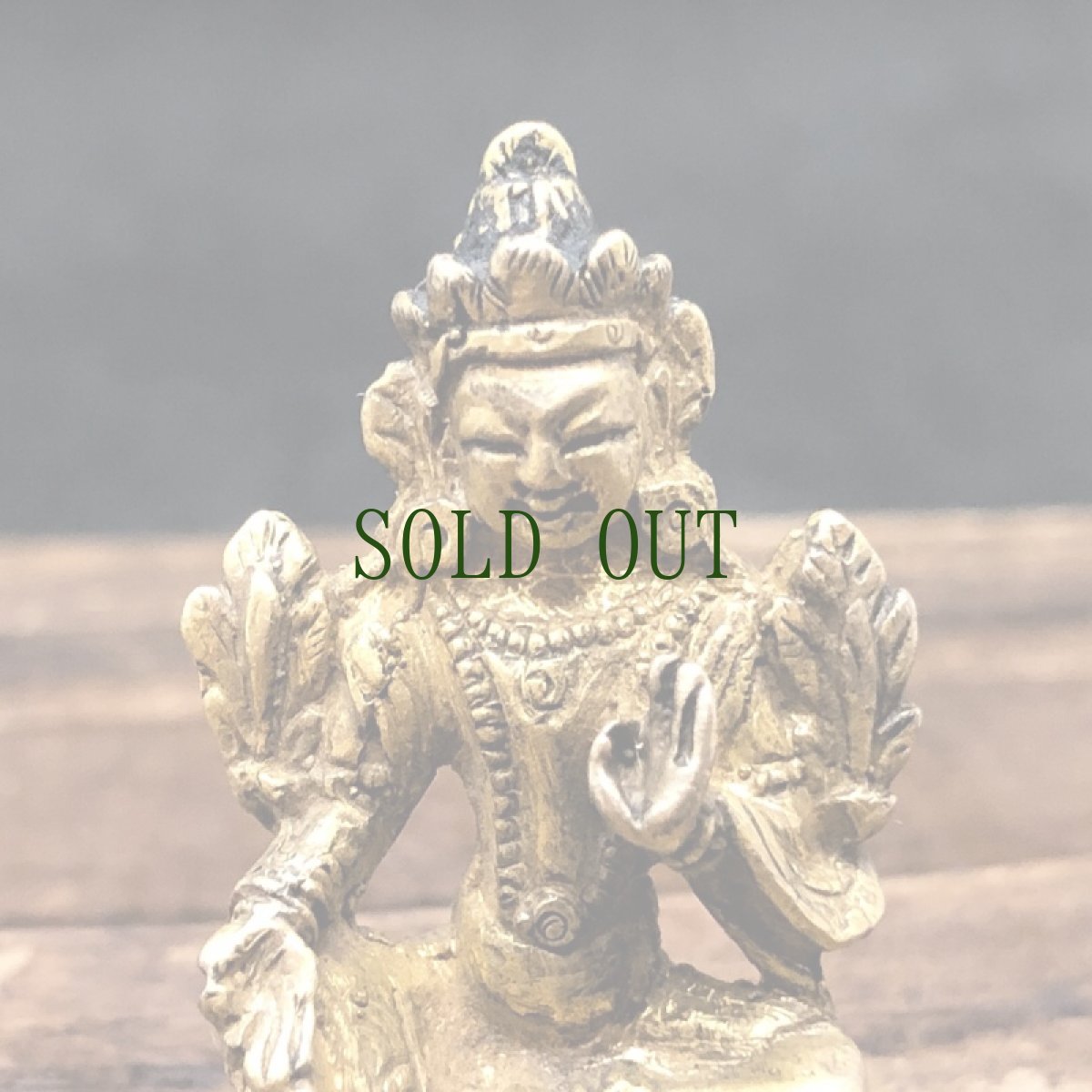 画像6: チベット・グリーンターラ　鍍金仏　（アンティーク・豆仏・金銅仏） (6)