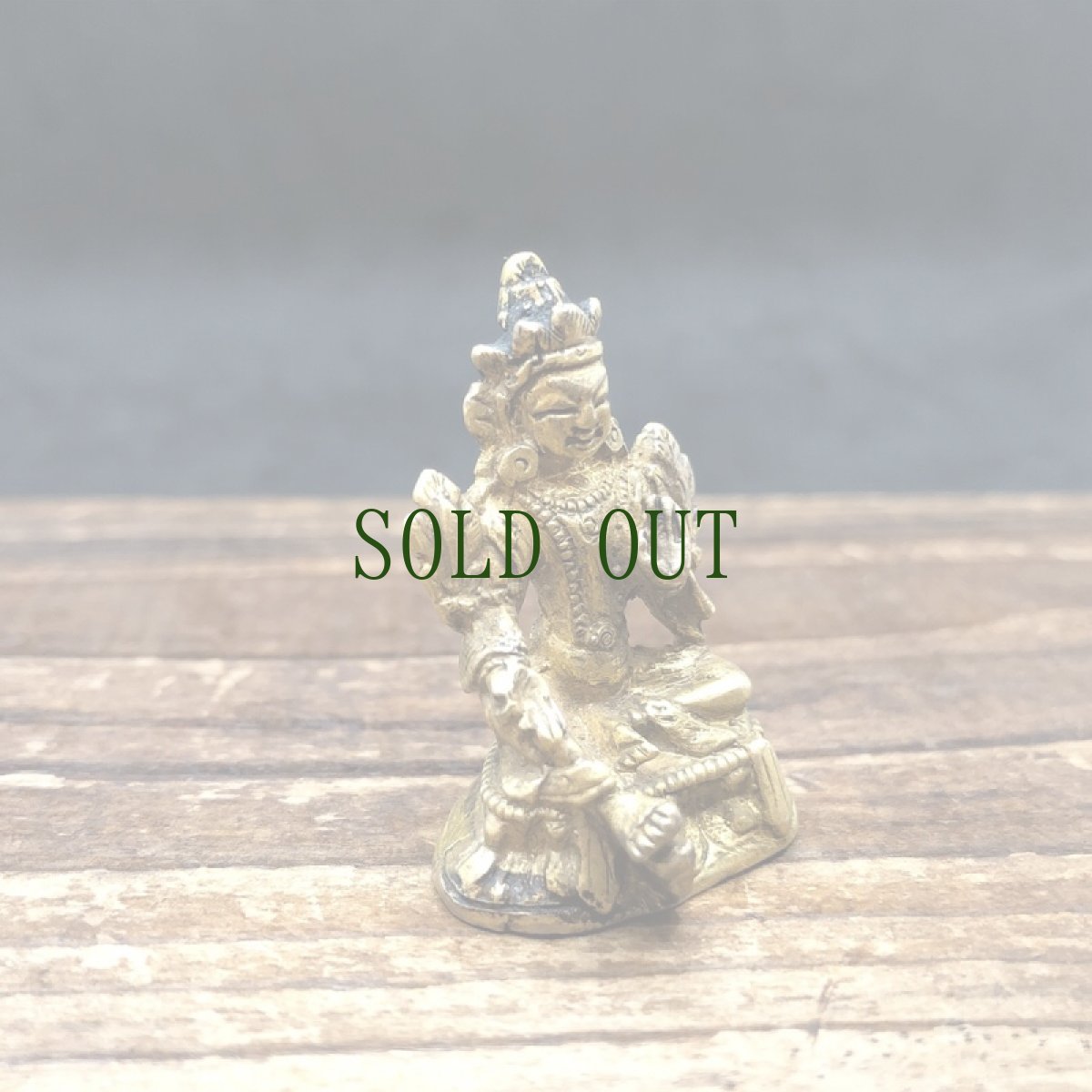 画像2: チベット・グリーンターラ　鍍金仏　（アンティーク・豆仏・金銅仏） (2)