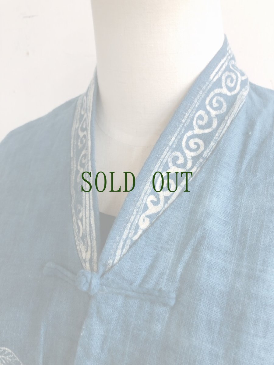 画像4: ガージア苗族、藍染・ろうけつ染めショート丈ワンピース（ミャオ族(革家)）木綿 (4)